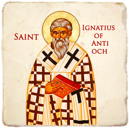 St.Ignatius of Antioch Icon,Men Saints,Marble Icon,Handmade,Prayer gift,Christian Icon