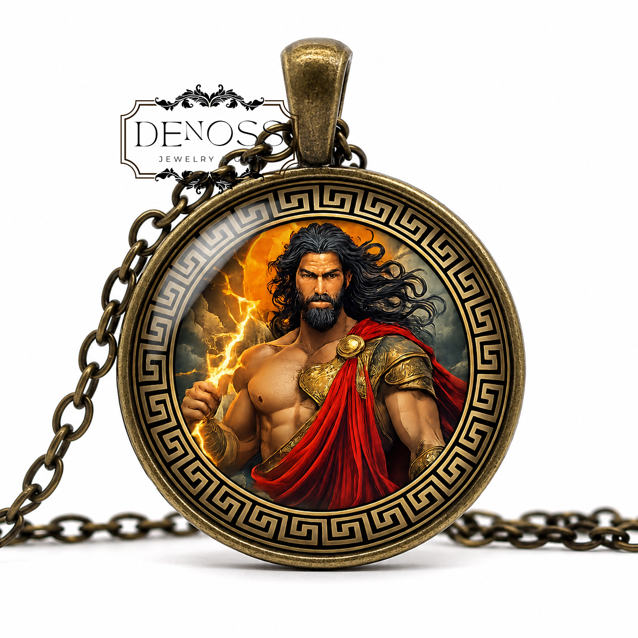 MENOETIUS Necklace,Titan of Violent Anger,Titan of Rash Action,Titan of Reckless Pride,Destructive Force,Greek Mythology