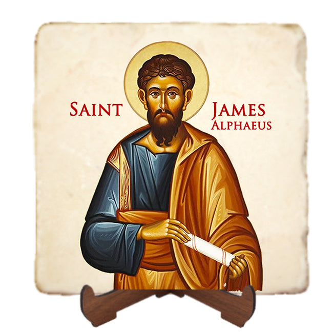St.James Alphaeus Icon,Men Saints,Marble Icon,Handmade,Prayer gift,Christian Icon