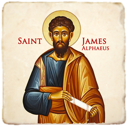 St.James Alphaeus Icon,Men Saints,Marble Icon,Handmade,Prayer gift,Christian Icon