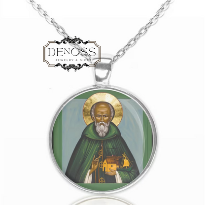 Saint Brendan the Navigator,Religious Necklace,Medal Pendant Jewelry