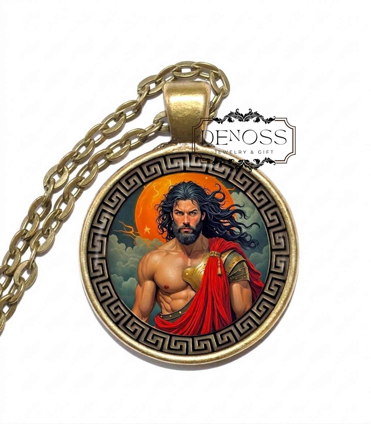 MENOETIUS Necklace,Titan of Violent Anger,Titan of Rash Action,Titan of Reckless Pride,Destructive Force,Greek Mythology