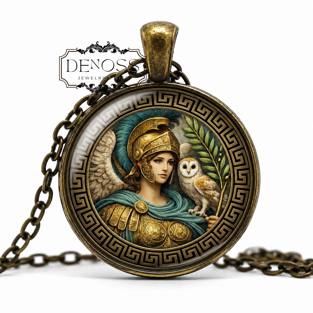 MINERVA Necklace,Goddess of Wisdom,Goddess of Justice,Goddess of Strategic Warfare,Goddess of Victory,Roman