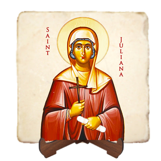 St.Juliana Icon,Women Saint,Marble Icon,Handmade,Prayer gift,Christian Icon