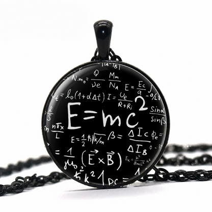 E=mc2 Necklace,Relativity Pendant,Theory of Relativity,Teacher gift,Scientist Geek gift,Einstein,Mathematician gift