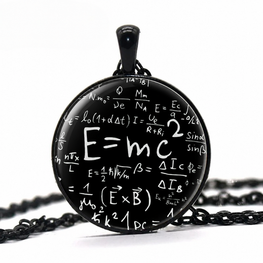 E=mc2 Necklace,Relativity Pendant,Theory of Relativity,Teacher gift,Scientist Geek gift,Einstein,Mathematician gift