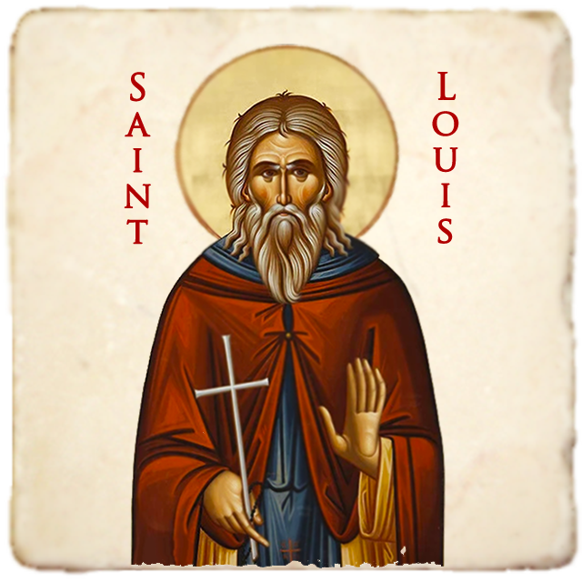 St.Louis Icon,Men Saints,Marble Icon,Handmade,Prayer gift,Christian Icon