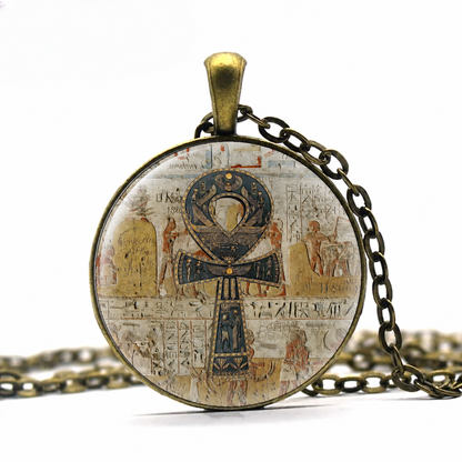 Egyptian Ankh Pendant Necklace,Key of Life Charm