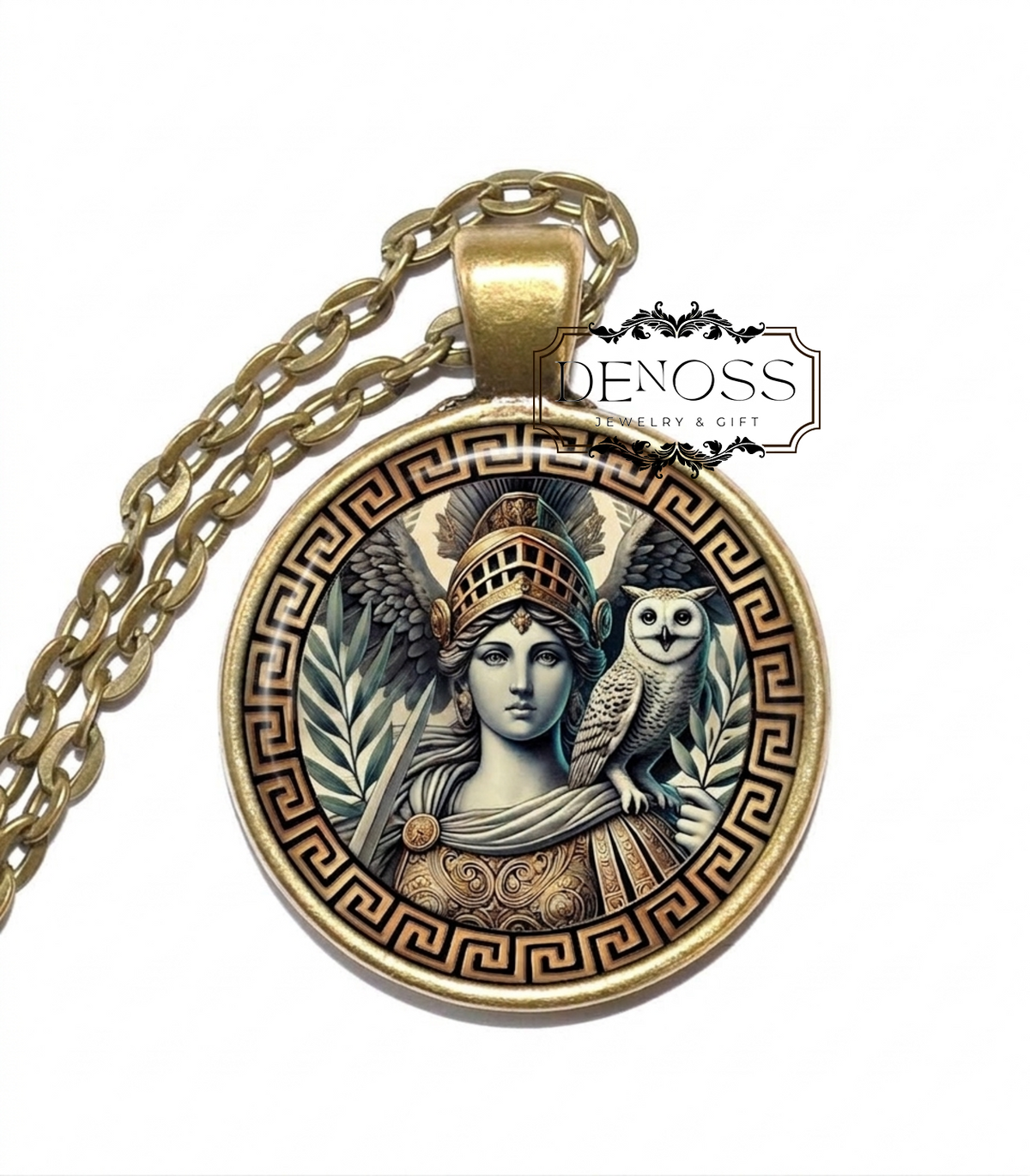 MINERVA Necklace,Goddess of Wisdom,Goddess of Justice,Goddess of Strategic Warfare,Goddess of Victory,Roman
