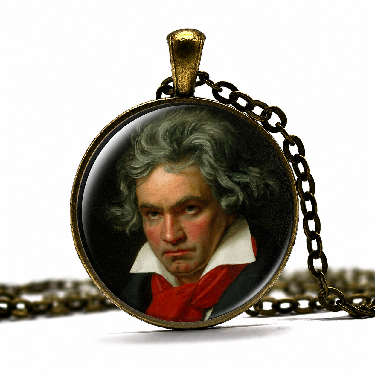 BEETHOVEN Necklace,Ludwig van Beethoven, Classical Period,Romantic Era,Composer,Pianist, Musician,German,Art Pendant Necklace