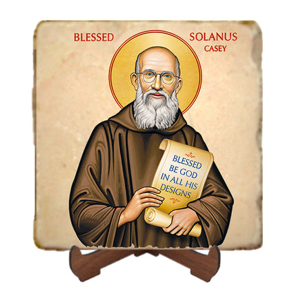 St.Blessed Solanus Casey Icon,Men Saints,Marble Icon,Handmade,Prayer gift,Christian Icon