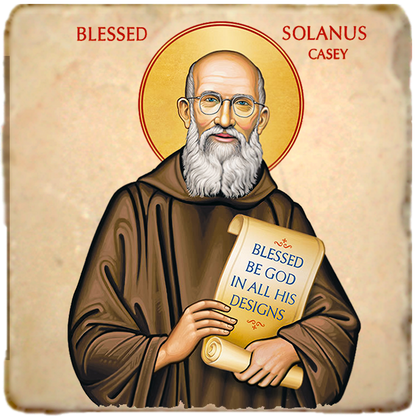St.Blessed Solanus Casey Icon,Men Saints,Marble Icon,Handmade,Prayer gift,Christian Icon