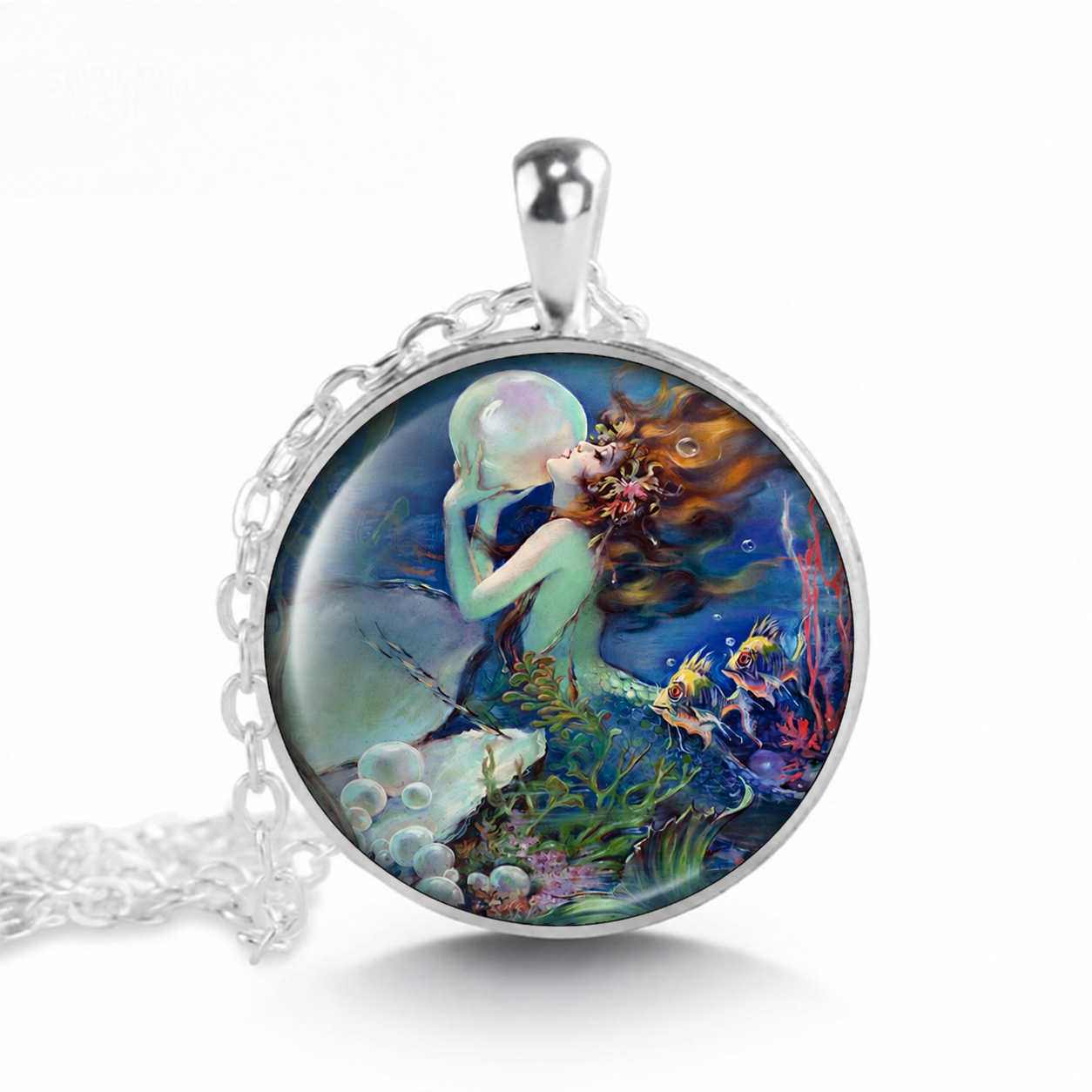 The Mermaid's Pearl necklace,mermaid gift,fantasy art