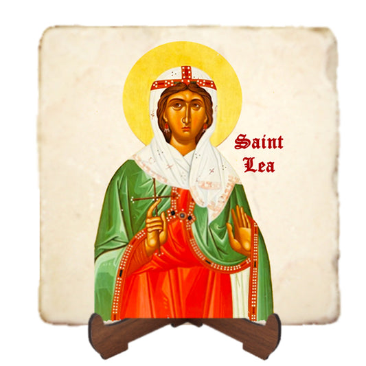 St.Lea Icon,Women Saint,Marble Icon,Handmade,Prayer gift,Christian Icon