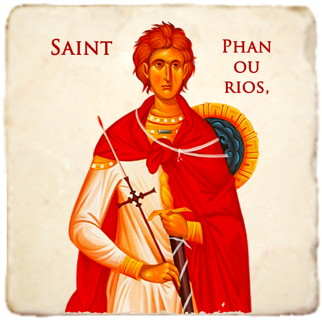 St.Phanourios Icon,Men Saints,Marble Icon,Handmade,Prayer gift,Christian Icon