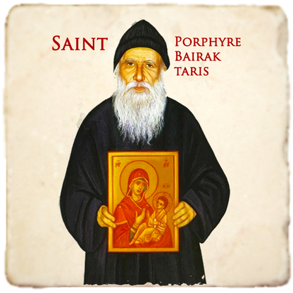 St.Porphyre Bairaktaris Icon,Men Saints,Marble Icon,Handmade,Prayer gift,Christian Icon