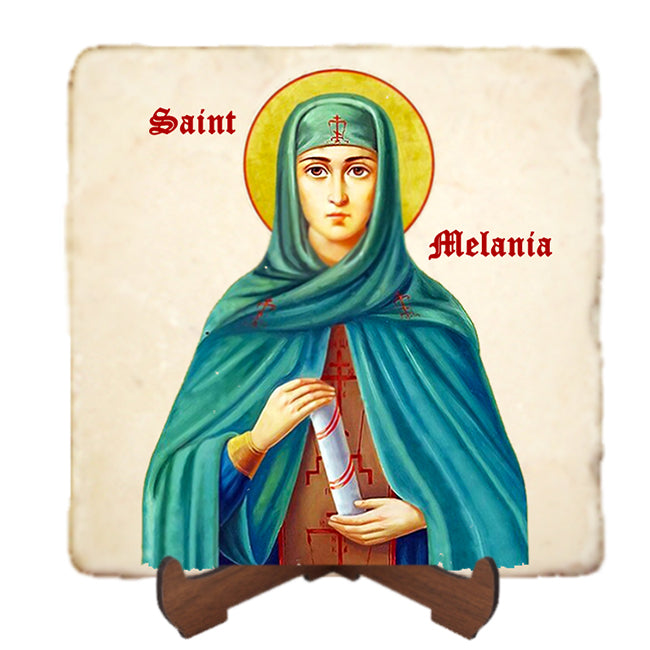Saint Melania the Younger Icon,Women Saint,Marble Icon,Handmade,Prayer gift,Christian Icon