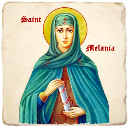 Saint Melania the Younger Icon,Women Saint,Marble Icon,Handmade,Prayer gift,Christian Icon
