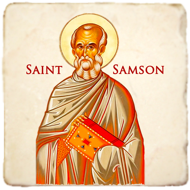 St.Samson Icon,Men Saints,Marble Icon,Handmade,Prayer gift,Christian Icon