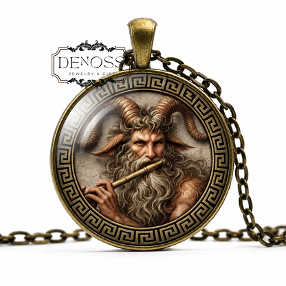 PAN Necklace,God of Nature,God of the Wild,God of Shepherds,God of Flocks,God of Mountain Wilds,God of Fields,Greek