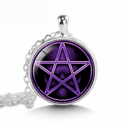 Purple Pentagram Necklace