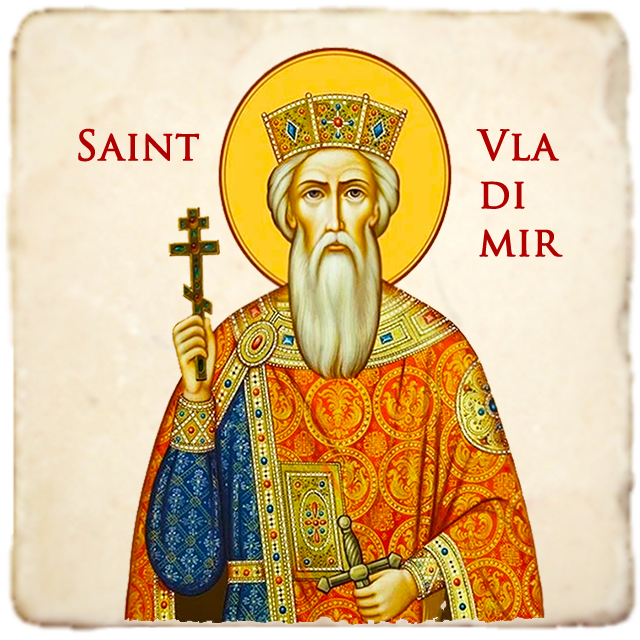 St.Vladimir of Kiev Icon,Men Saints,Marble Icon,Handmade,Prayer gift,Christian Icon