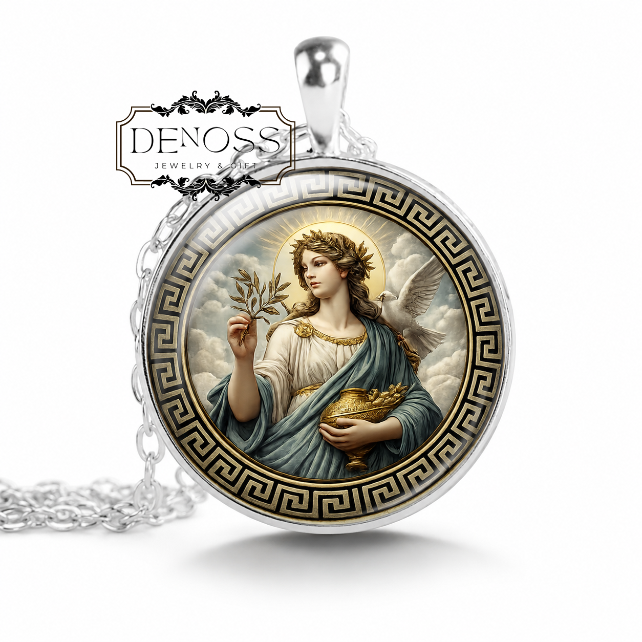 PAX Necklace,Goddess of Peace,Harmony,Tranquility,Prosperity,Roman,Mythology,Peacekeeper,Golden Age,Pax Romana