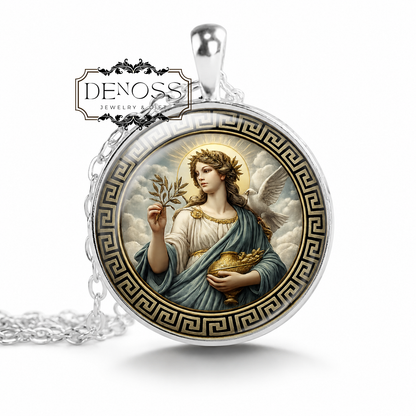 PAX Necklace,Goddess of Peace,Harmony,Tranquility,Prosperity,Roman,Mythology,Peacekeeper,Golden Age,Pax Romana