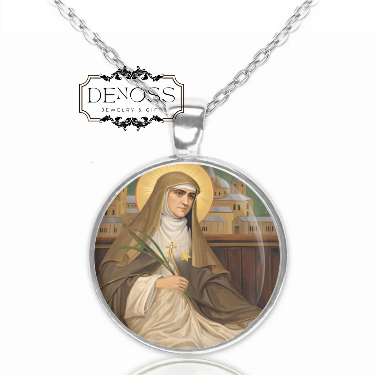 Saint Edith Stein,Patron of Europe Catholic,Medal Pendant Necklace