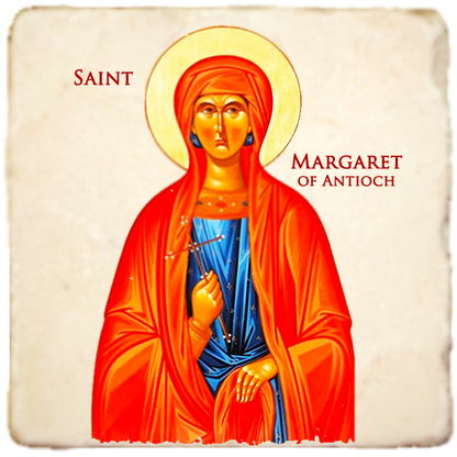 St.Saint Margaret the Virgin Icon,Women Saint,Marble Icon,Handmade,Prayer gift,Christian Icon