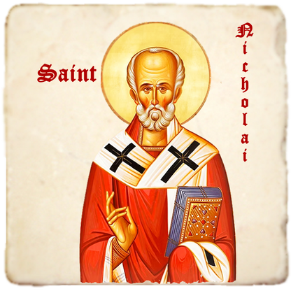 St.Nicholas Icon,Men Saints,Marble Icon,Handmade,Prayer gift,Christian Icon