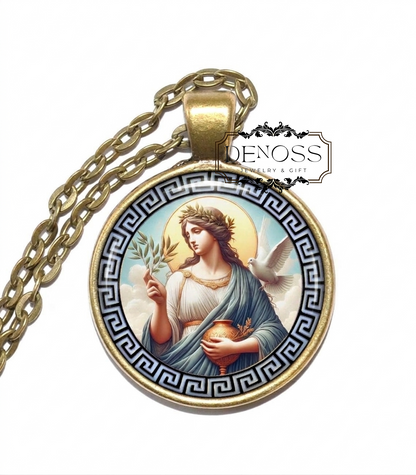 PAX Necklace,Goddess of Peace,Harmony,Tranquility,Prosperity,Roman,Mythology,Peacekeeper,Golden Age,Pax Romana