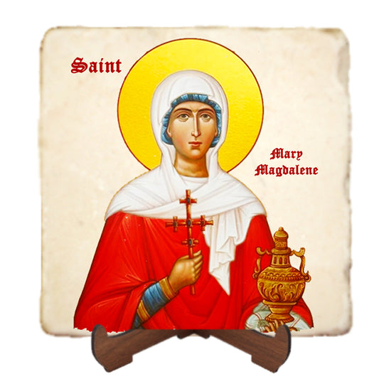 St.Mary Magdalene Icon,Women Saint,Marble Icon,Handmade,Prayer gift,Christian Icon