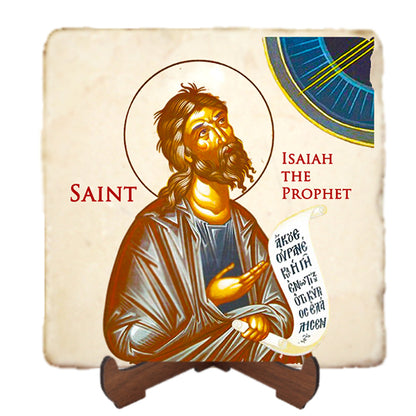 St.Isaiah the Prophet Icon,Men Saints,Marble Icon,Handmade,Prayer gift,Christian Icon