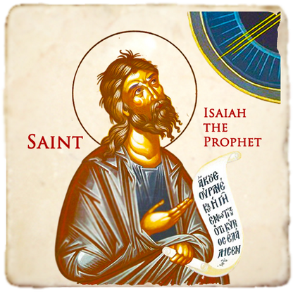 St.Isaiah the Prophet Icon,Men Saints,Marble Icon,Handmade,Prayer gift,Christian Icon