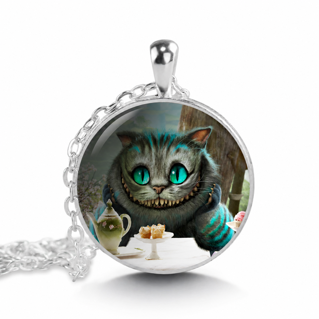 Alice in Wonderland Necklace,Cheshire Cat,Alice In Wonderland Jewelry,Fairy Tale Necklace,Fairy Tale Jewelry