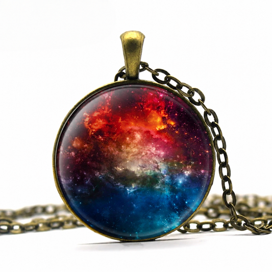 Carina Nebula Galaxy Pendant Necklace,Handmade Cosmos Galaxy Jewelry