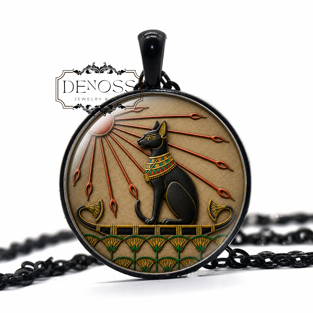Egyptian Cat Pendant Necklace,Bastet Cat Necklace,Egyptian Cat Statue,Egyptian Jewelry,Ancient Egypt Cat,Bast Goddess Jewelry,Siamese Cat Gift