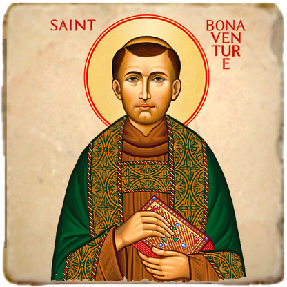 St.Bonaventure Icon,Men Saints,Marble Icon,Handmade,Prayer gift,Christian Icon