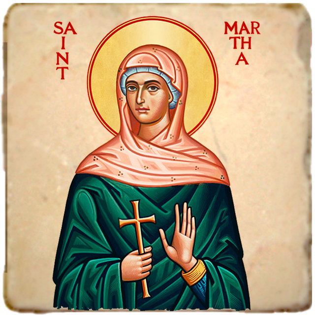 St.Martha Icon,Women Saint,Marble Icon,Handmade,Prayer gift,Christian Icon