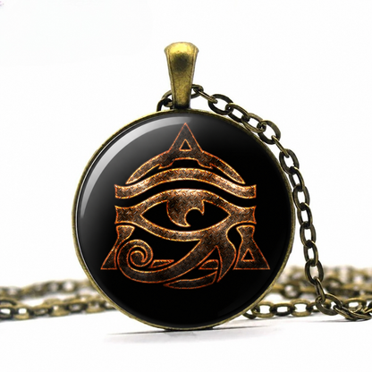 Egyptian Eye of Horus Necklace,Ancient Kemet Rune Pendant,Egyptian Jewelry