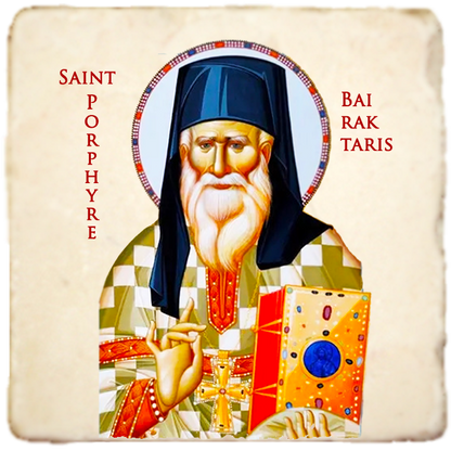 St.Porphyre Bairaktaris Icon,Men Saints,Marble Icon,Handmade,Prayer gift,Christian Icon