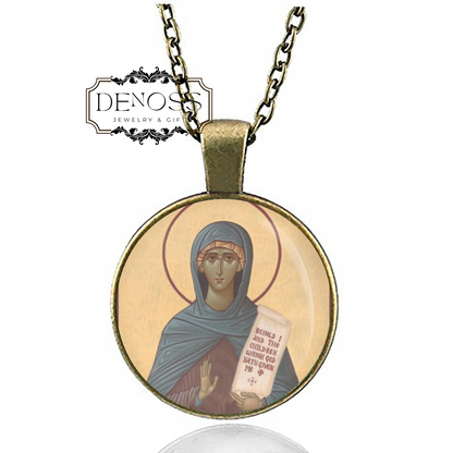 Saint Emilia or Emily Orthodox Necklace,Saint Pendant Medal