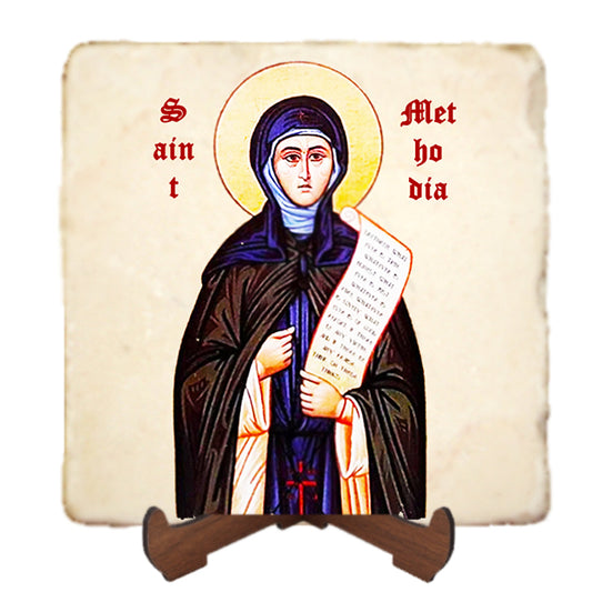 St.Methodia Icon,Women Saint,Marble Icon,Handmade,Prayer gift,Christian Icon