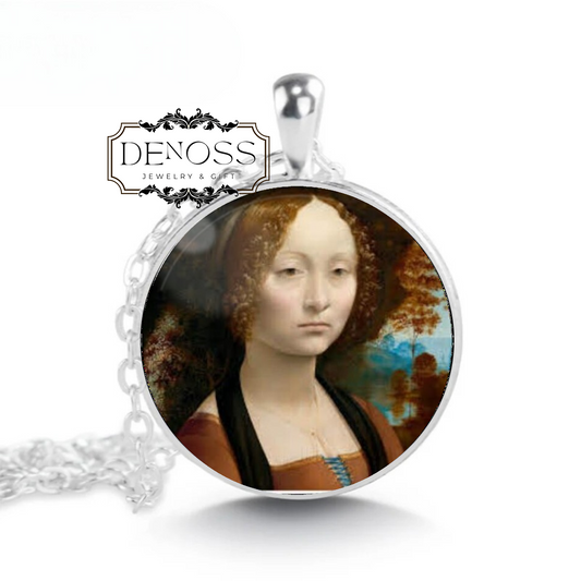 Da Vinci Ginerva de'Benci Necklace,Classic Art Gift