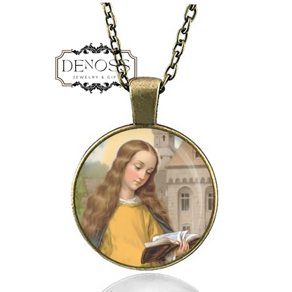 Saint Emma Necklace,Religious Pendant Medal