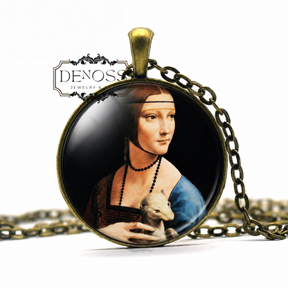 Da Vinci Lady with Ermine Necklace,Famous Art Gift