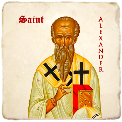 St.Alexander Icon,Men Saints,Marble Icon,Handmade,Prayer gift,Christian Icon