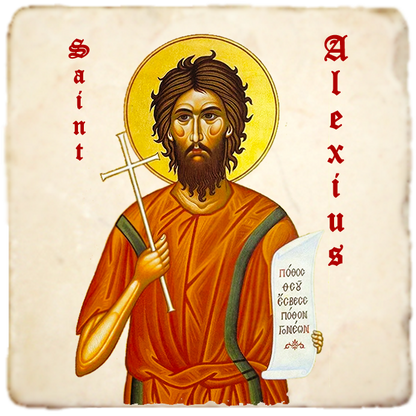 St.Alexius Icon,Men Saints,Marble Icon,Handmade,Prayer gift,Christian Icon