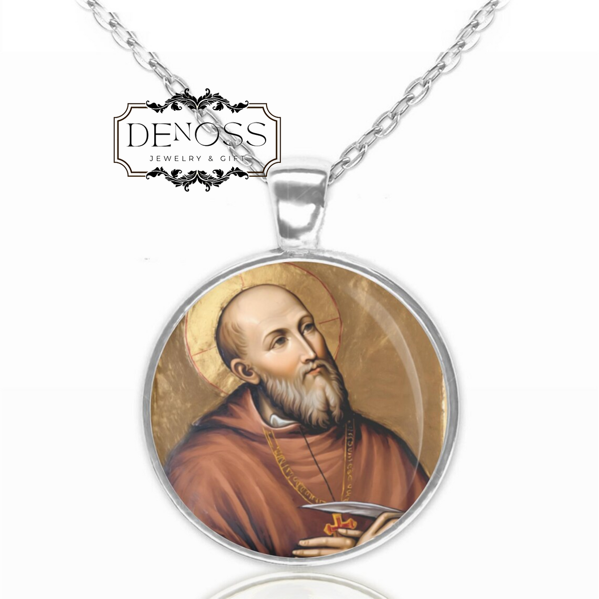 Saint Francis de Sales,Catholic Medal Pendant Necklace
